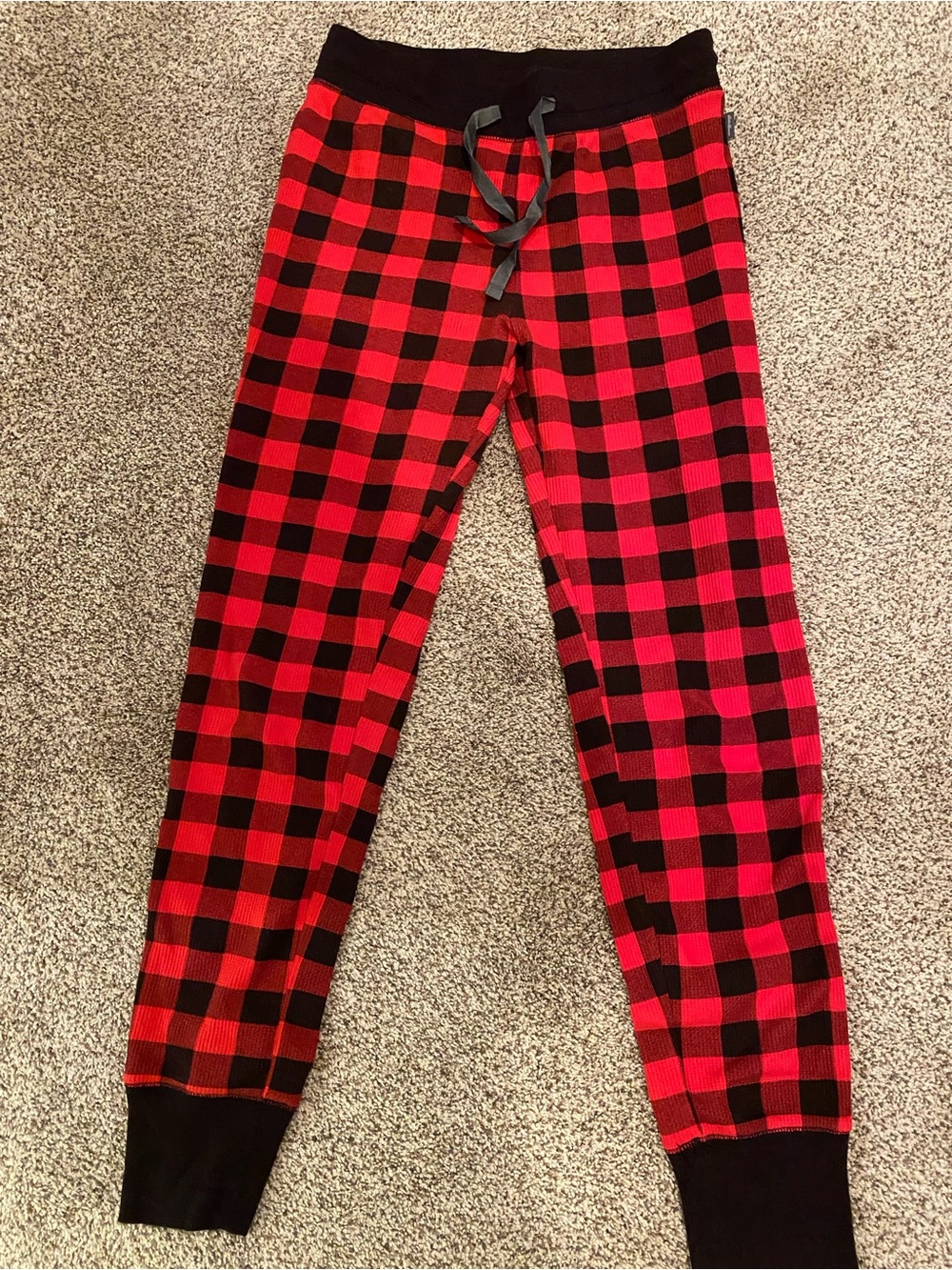 Eddie Bauer women’s Red and Black Plaid sleepwear Pants - Drawstring Bottoms XS